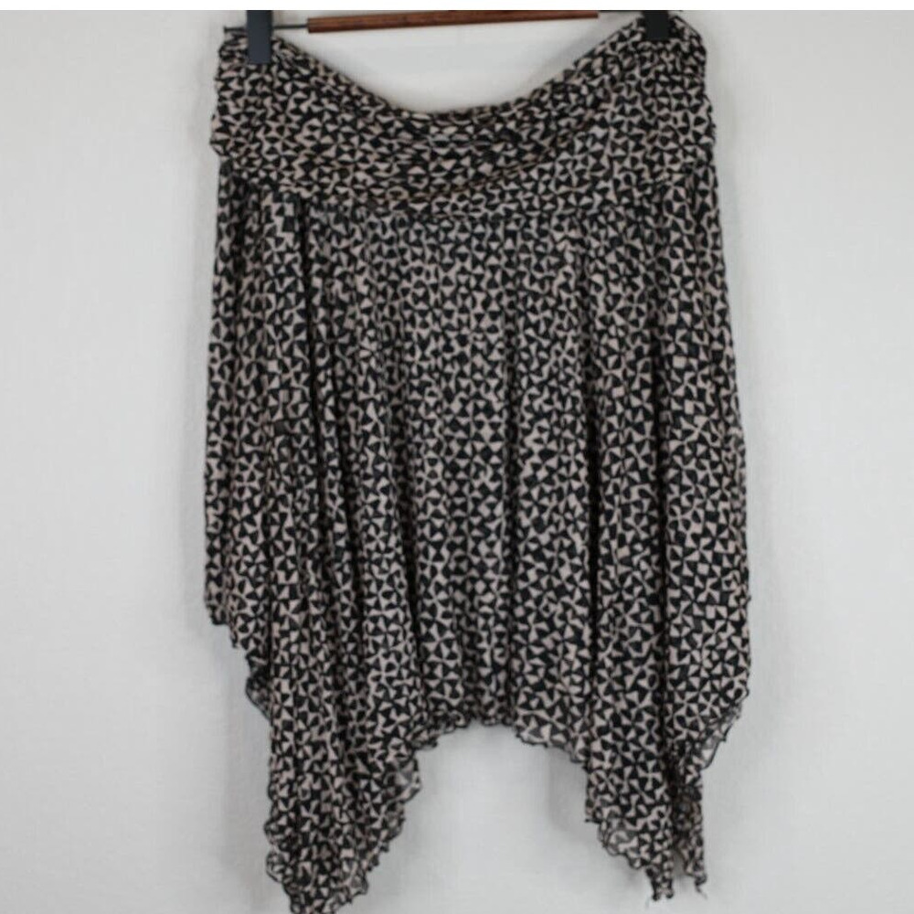 Diane Von Furstenberg‎ Womens Pleated Asymmetric Skirt Size 6 Silk Stretch